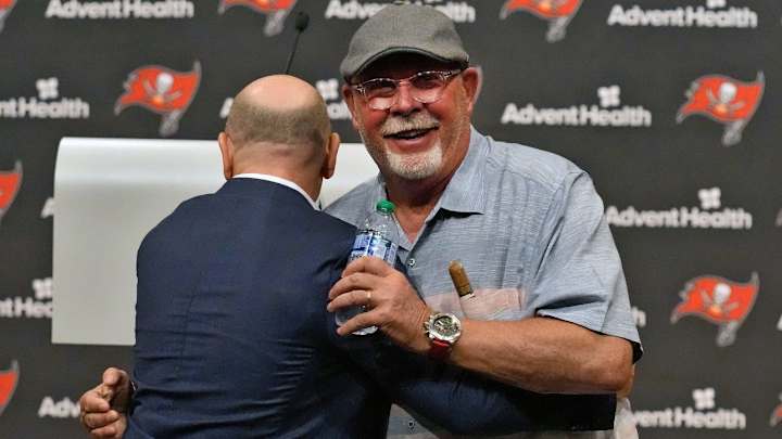 Bruce Arians Delivers Parting Message to PFT’s Mike Florio During Final Bucs Presser Bruce Arians Delivers Parting Message to PFT’s Mike Florio During Final Bucs Presser