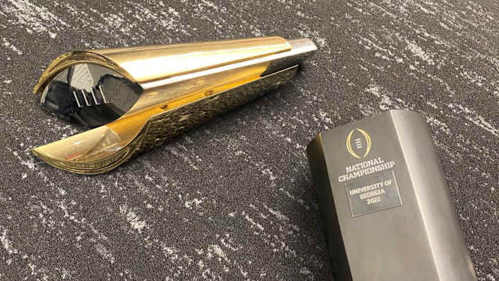LOOK: Georgia National Championship Trophy Broken LOOK: Georgia National Championship Trophy Broken