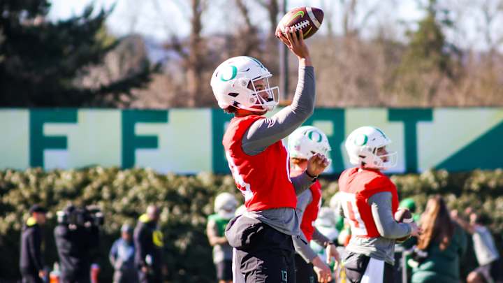 WATCH: Oregon Quarterback Ty Thompson Discusses Progress in Spring Football
