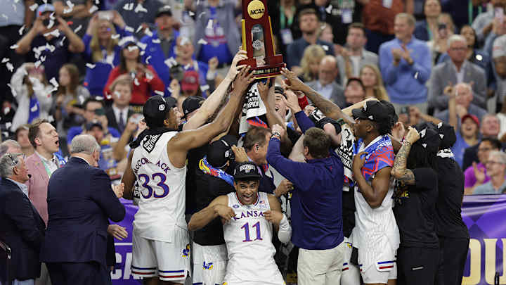Watch: Bill Self, Kansas Celebrate National Title in Wild Locker Room Scene