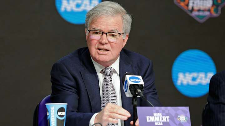Mark Emmert’s ‘Kansas City Jayhawks’ Blunder Goes Viral After Men’s Title Game