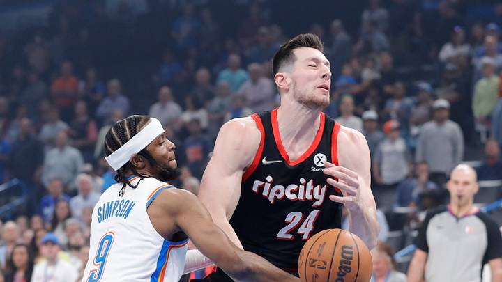 Big Fourth Quarter Propels Thunder Over Blazers in Final Home Game Big Fourth Quarter Propels Thunder Over Blazers in Final Home Game