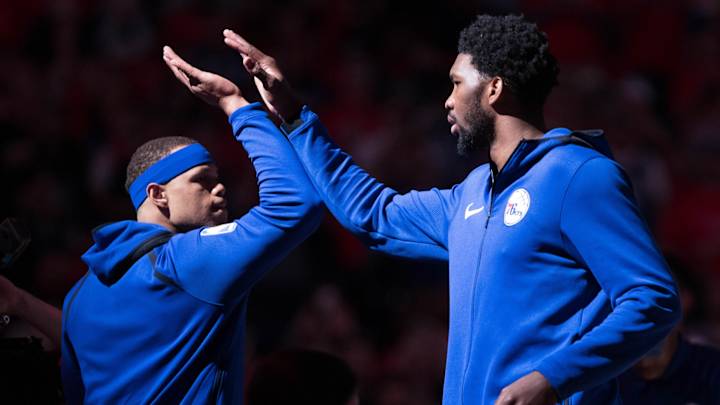 Justin Anderson Crashes Joel Embiid's Postgame Interview