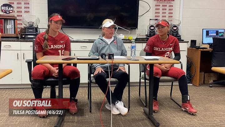 WATCH: Oklahoma Softball's Postgame Press Conference After Beating Tulsa 9-0
