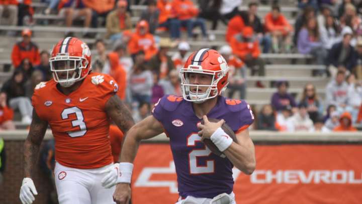 QB Cade Klubnik, Defenses Impress at Clemson's Orange and White Spring Game QB Cade Klubnik, Defenses Impress at Clemson's Orange and White Spring Game