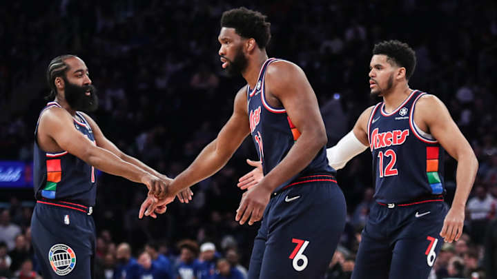 Joel Embiid and James Harden's Playing Status vs. Pistons