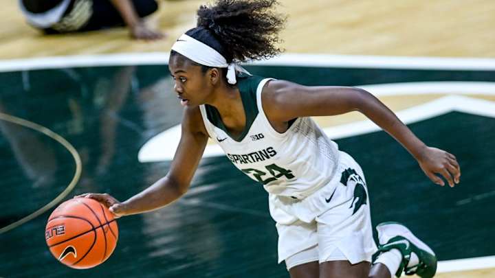 Michigan State star guard Nia Clouden hears her name called in 2022 WNBA Draft