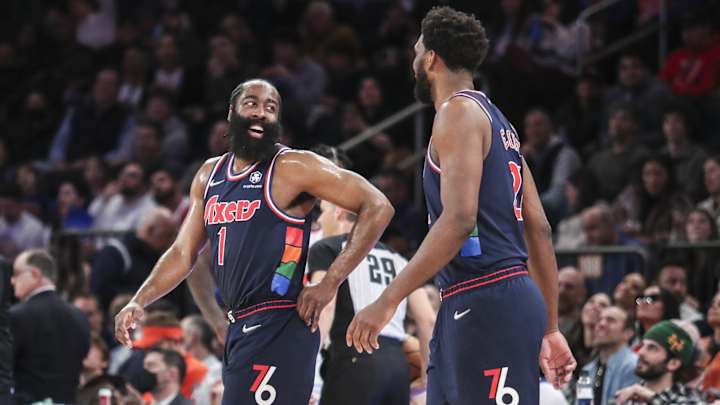 James Harden Reacts to Joel Embiid's Latest Accomplishment on Twitter