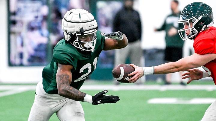 Michigan State freshman tailback turning heads in spring practice