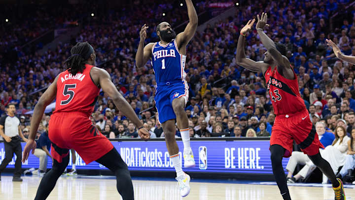 James Harden Preaches Playmaker Mindset After Game 1 vs. Raptors