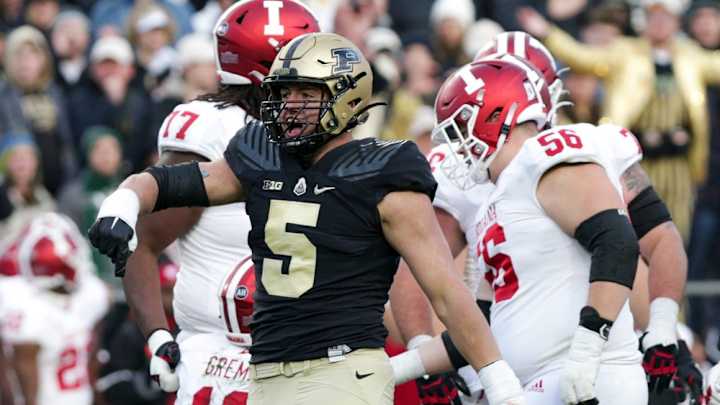 George Karlaftis Joins Purdue Football Greats in The Den of Defensive Ends