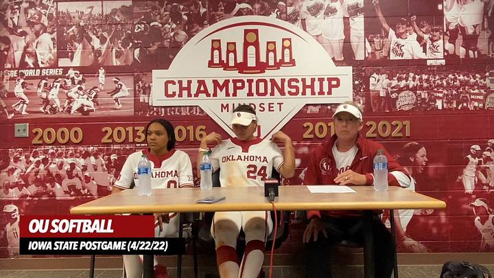 WATCH: Oklahoma Softball Postgame After Double Header Versus Iowa State