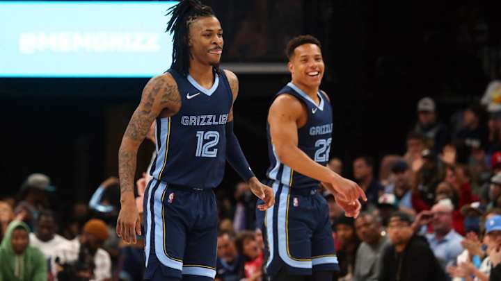 Ja Morant Gifts Desmond Bane Most Improved Player Award
