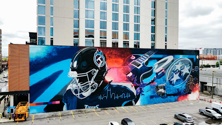 Titans Double Up on Downtown Murals Titans Double Up on Downtown Murals