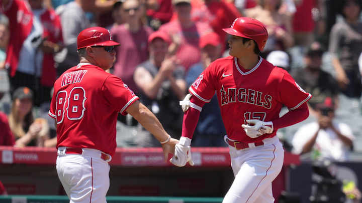 Shohei Ohtani Hits Lead-Off Home Run for Los Angeles Angels Shohei Ohtani Hits Lead-Off Home Run for Los Angeles Angels