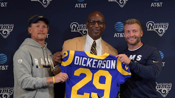 Rams Legend Eric Dickerson Forging Bond with LA's New Rookies Rams Legend Eric Dickerson Forging Bond with LA's New Rookies