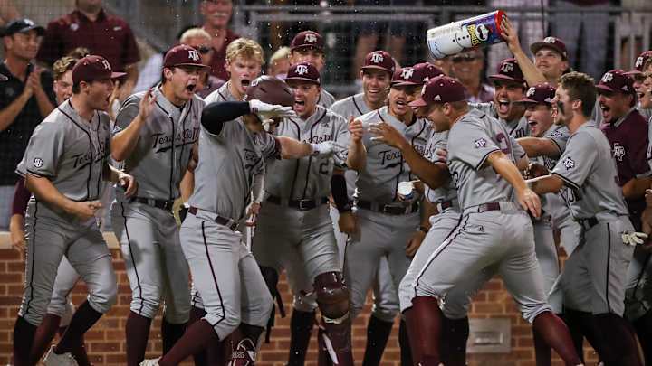 Olsen Magic: Texas A&M Scores Seven in Ninth, Advances to Super Regionals