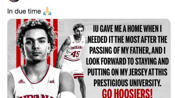 Parker Stewart Staying at Indiana, Withdraws from Transfer Portal