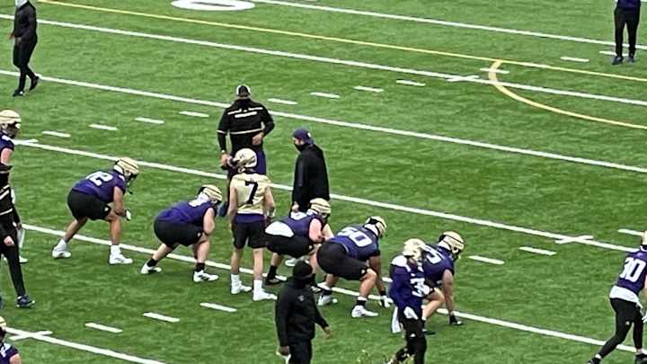 Huard Looks Comfortable in First College Football Workout