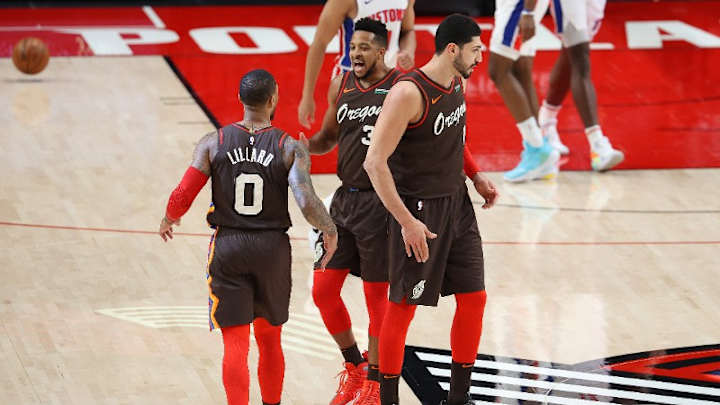 Enes Kanter Makes Rebounding History As Blazers Rout Pistons