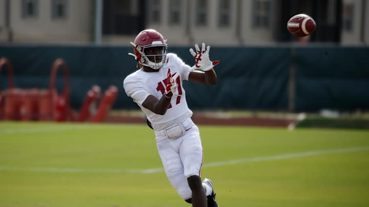 Alabama WR Agiye Hall's Performance at A-Day Begs the Question, Is He Next in Line at "WRU?"