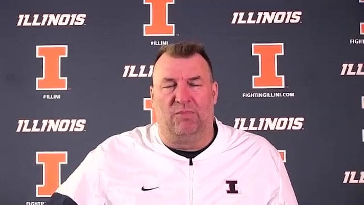 VIDEO: Illini Coach Bret Bielema - Spring Football Practice #12