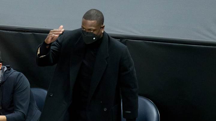 Dwyane Wade Introduced At Vivint Arena During Pacers Jazz Game