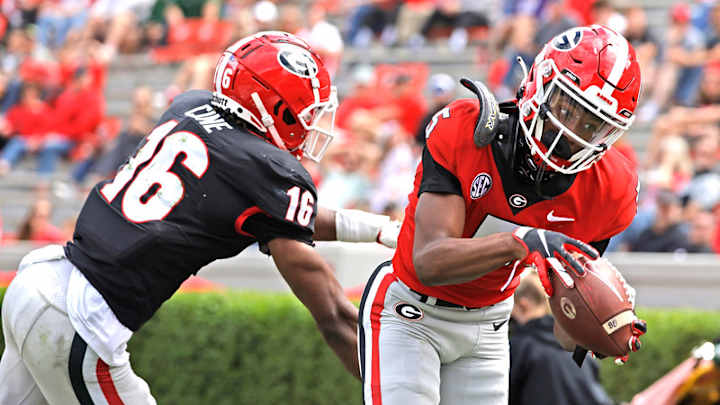 Adonai Mitchell Shines on G-Day Adonai Mitchell Shines on G-Day