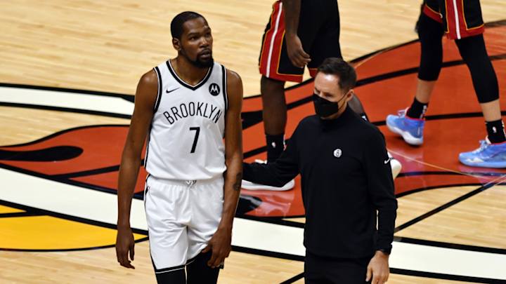 Kevin Durant Exits Nets Heat Game With Injury Kevin Durant Exits Nets Heat Game With Injury