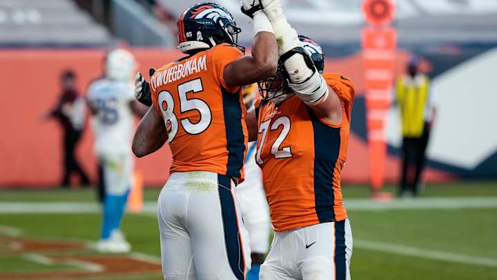 WATCH: Broncos' TE Albert Okwuegbunam Provides Encouraging Evidence of ACL Rehab