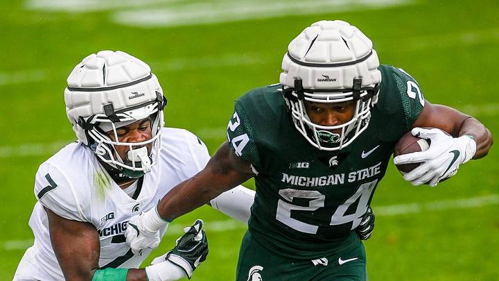 Michigan State Showcases Strong Backfield in Final Spring Practice Michigan State Showcases Strong Backfield in Final Spring Practice