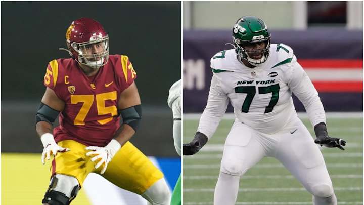 Jets Have 'Dominant' Duo Up Front in Alijah Vera-Tucker, Mekhi Becton