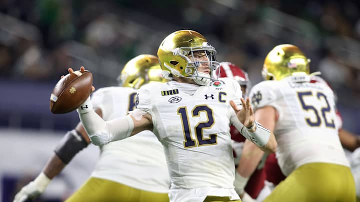 Ian Book Discusses Senior Bowl, Camp Experiences