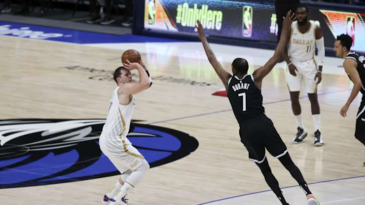 Luka's Dallas Mavs Upset Nets With President Bush, Nowitzki and Cuban Watching