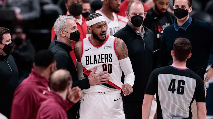 Melo Struggles, Blazers Fall in Game 2