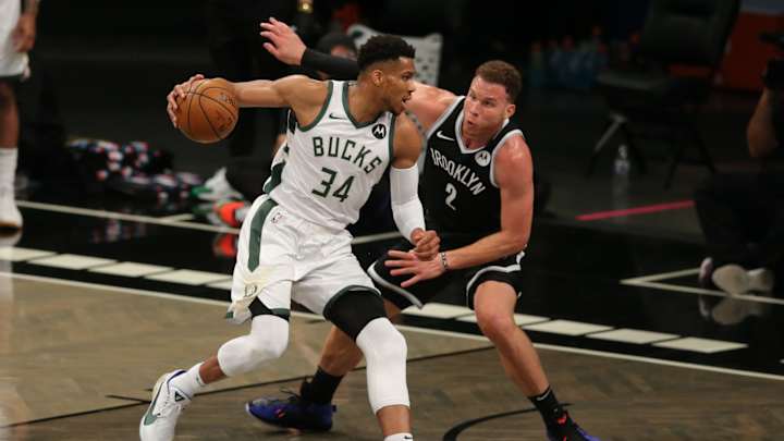 NBA Playoffs Nets-Bucks: Giannis Antetokounmpo Wild Pre-Game Outfit Pants
