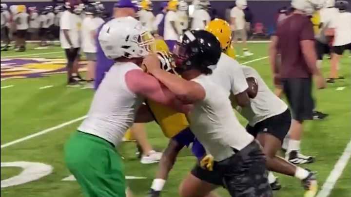 Will Campbell, Bo Bordelon Show Skillset at LSU's Offensive Line Camp in Front Of Staff