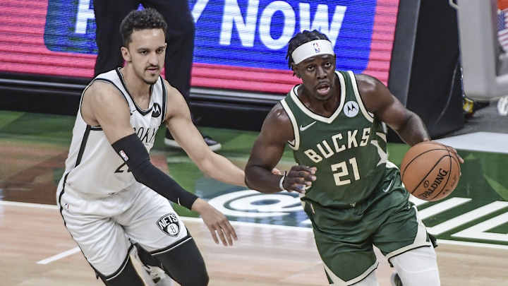 NBA Playoffs: Packers' Aaron Jones and Za'Darius Smith At Nets Bucks Game