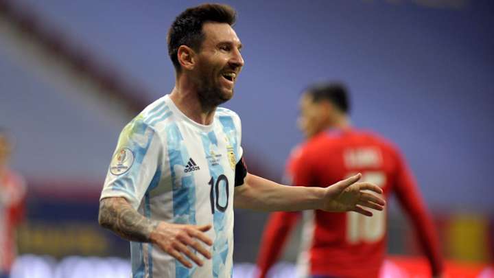 Messi Sets Argentina Cap Record, Scores Twice to Clinch First-Place in Group at Copa America Messi Sets Argentina Cap Record, Scores Twice to Clinch First-Place in Group at Copa America