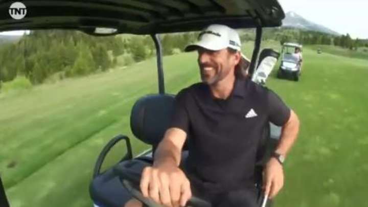 Aaron Rodgers Hits 438-Yard Tee Shot While Winning 'The Match'