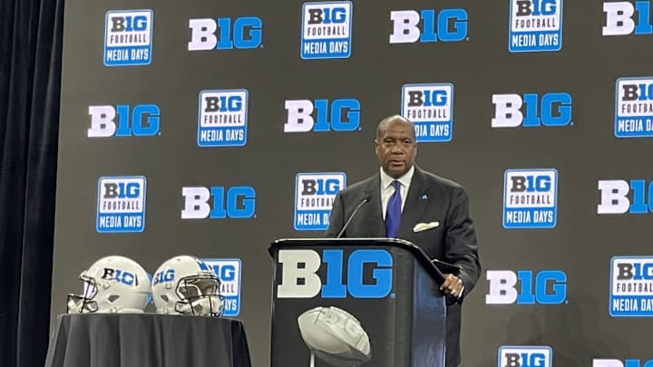 Kevin Warren's Filibuster at Big Ten Media Days Leaves Fans Hanging Kevin Warren's Filibuster at Big Ten Media Days Leaves Fans Hanging