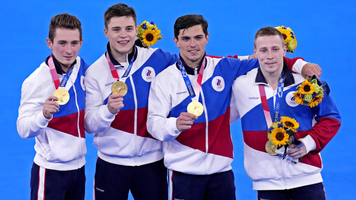 Russian Athletes Edge Japan for Men's Gymnastics Gold Medal