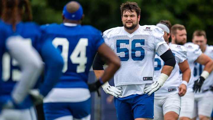 Colts' Star OL Spotted Wearing Walking Boot At Tuesday's Practice