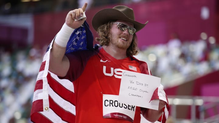 Ryan Crouser Dedicates Shot Put Gold Medal to His Late Grandfather Ryan Crouser Dedicates Shot Put Gold Medal to His Late Grandfather