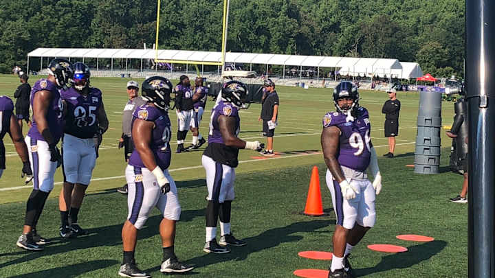 Ravens Training Camp Day 8: Justin Houston Debuts, Gus Edwards Back
