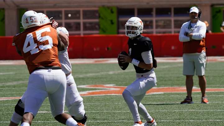 Both Texas QBs "Slinging the Rock" Early In Fall Camp