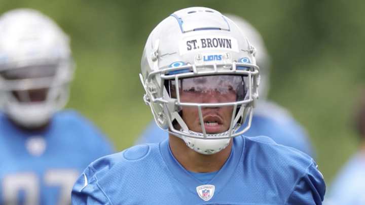 WATCH: Lions WR Amon-Ra St. Brown Leaps Over Defender at NFL Training Camp WATCH: Lions WR Amon-Ra St. Brown Leaps Over Defender at NFL Training Camp