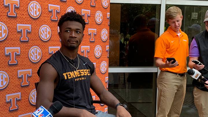 WATCH: Tennessee freshman DB Christian Charles talks ‘different grind’ of fall camp, progression from spring and more