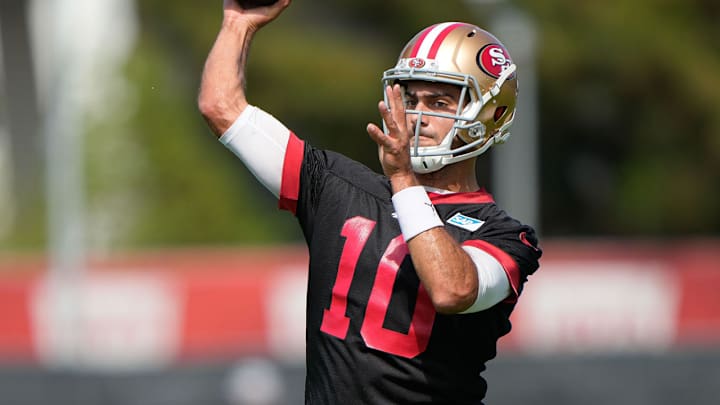 Jimmy Garoppolo Tosses Two Picks on Day 12 of the 49ers QB Competition Jimmy Garoppolo Tosses Two Picks on Day 12 of the 49ers QB Competition