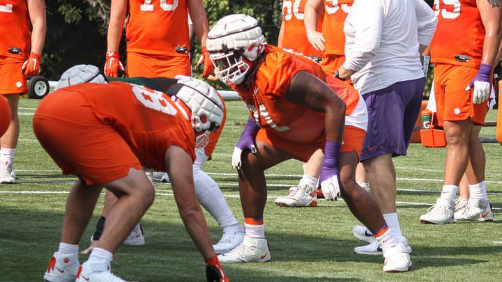 Clemson Offensive Line Showing Nastiness, Grit in Fall Camp Clemson Offensive Line Showing Nastiness, Grit in Fall Camp